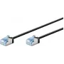 Goobay Ultra-Flexible CAT 6A komutācijas kabelis plāns U/FTP Melns - extra-short plug (74316)