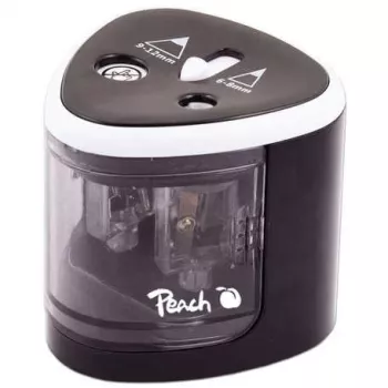 Peach PO102 Elektriskais zīmuļu asināmais Melns, Balts