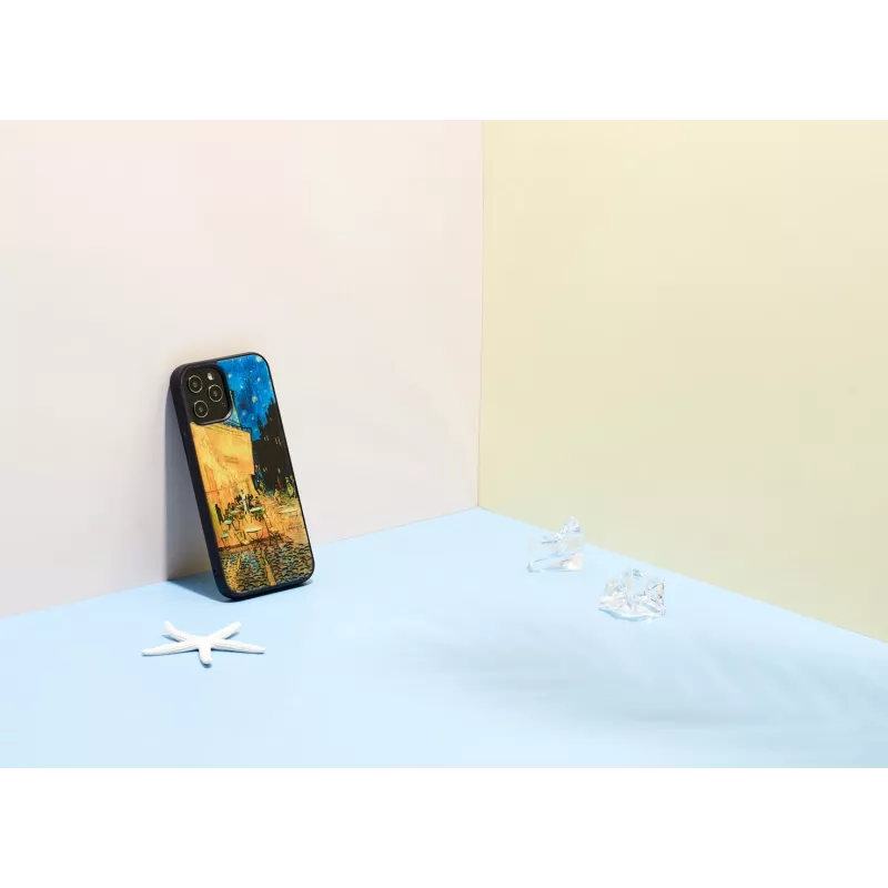 Aizsargājošs tālruņa maciņš iKins Apple iPhone 12 Pro Max — melns Cafe Terrace