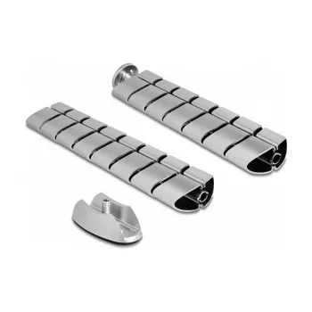 Kabeļu kanāls DeLOCK 740x75mm augstumā regulējams sudrabains