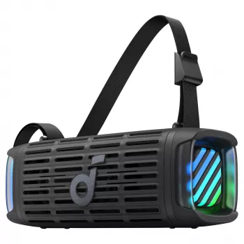 ANKER Soundcore Boom 3i melns izturīgs āra Bluetooth skaļrunis IP68 50W BassUp 16h darbības laiks gaismas šovs TWS stereo