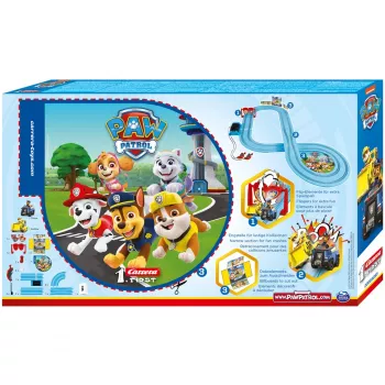 Sacīkšu transportlīdzeklis un rotaļu trase CARRERA 20063035 — PAW Patrol 'On the Double', daudzkrāsu, no 3 gadu vecuma