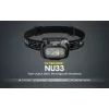 Galvas lukturītis Nitecore NU33, melns, 3 gaismas diodes, 700 lm, alumīnijs, USB uzlādējams, IP66