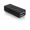 DELOCK USB 3.0-A adapteris USB-A uz USB-A melns, USB 3.0 datu pārsūtīšana