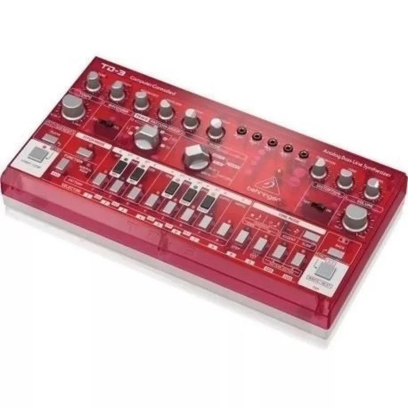 Behringer TD-3-SB baslīnijas sintezators sarkans caurspīdīgs
