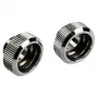 Adapteris G1/4 collas vīrišķā vītne uz 16 mm cieto cauruli BitsPower Touchaqua TA-FH16-GS, 2 gab., sudraba