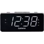 Lenco CR-18 - Pulkstenis - Digitāls - FM - LED - 4,57 cm (1,8 collas) - Melns - Sudraba