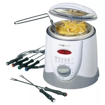 Clatronic FFR 2916 Viena 1 L Brīvi stāvoša 900 W Fritēze Pelēka, Balta