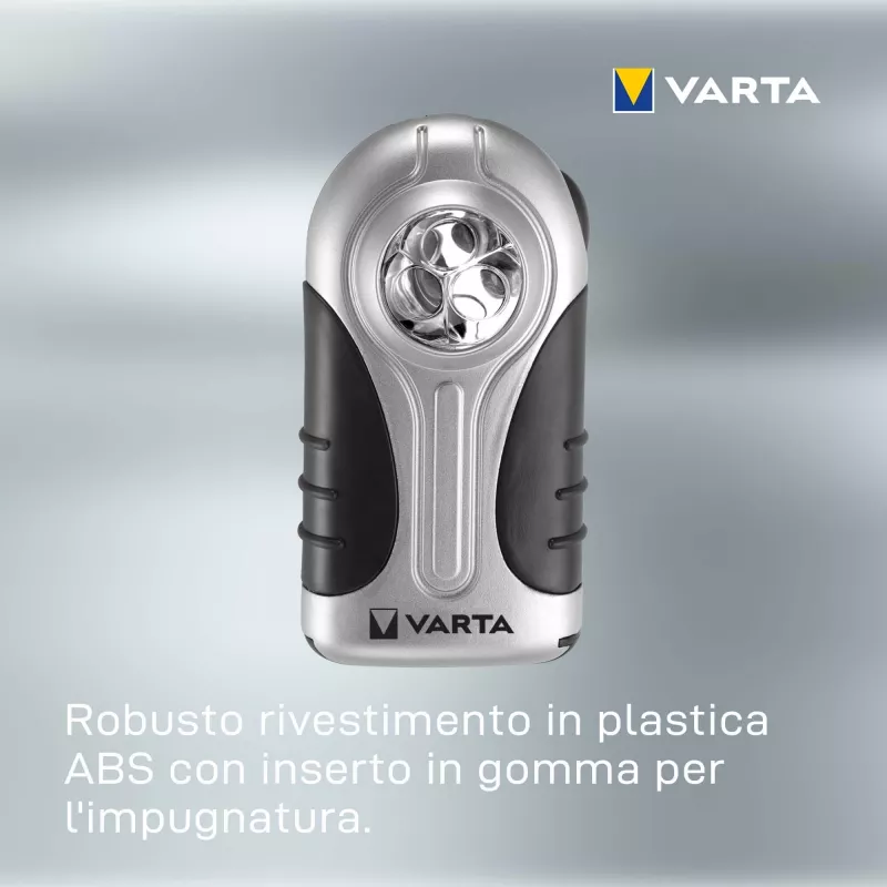 Rokas lukturītis Varta 16647 melns sudrabains
