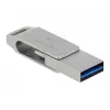DeLOCK USB zibatmiņa 64GB USB-C Type-A grozāma metāla korpusā