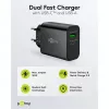 Goobay USB-C PD GaN Dual Fast Charger 30 W melns (75335)