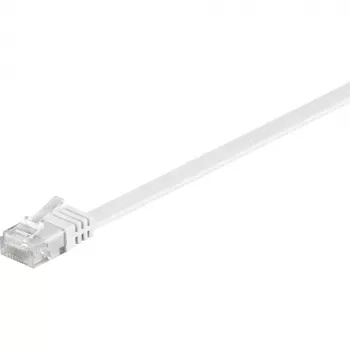 Wentronic Goobay CAT 6 plakanā komutācijas kabelis, U/UTP, balts, 2 m - vara materiāls (95152)