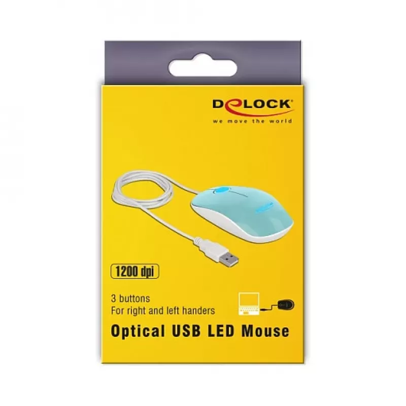 Pele DeLOCK 12538 USB Type-A optiskā, piemērota abām rokām
