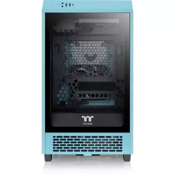 Thermaltake The Tower 200 tirkīza rūdīts stikls