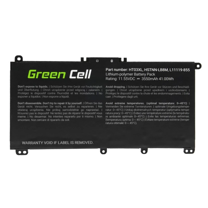 Green Cell GC-HP163 klēpjdatora akumulators HT03XL 11.4V 3400mAh HP Mobilit