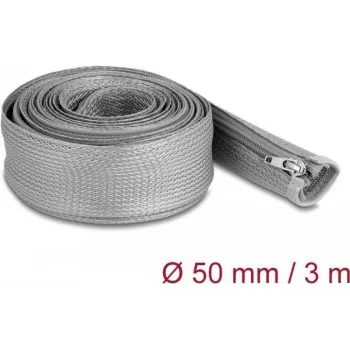 Pītais apvalks DeLOCK 20838 3 m x 50 mm pelēks