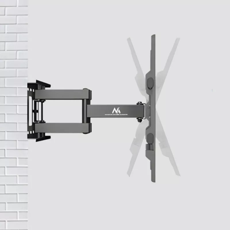 TV kronšteins MACLEAN MC-789 32–85 collu ekrāniem, VESA 400x200, nolieces funkcija, 60 kg slodze, melns