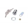Durvju slēdzene Extralink ROUND LOCK FOR CABINETS, apaļa korpusa durvju slēdzene, sudraba
