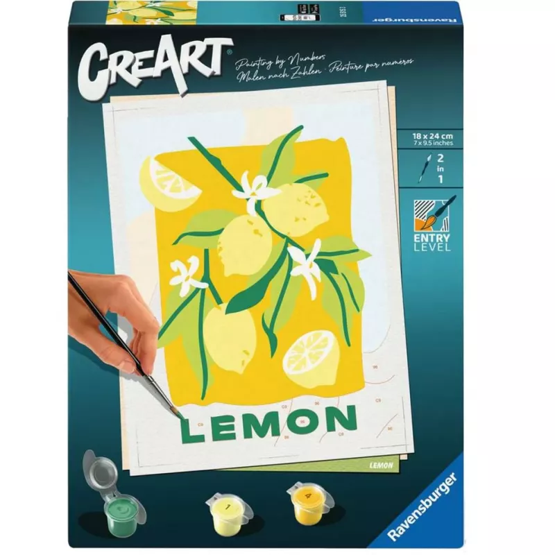 Ravensburger CreArt gleznošanas komplekts – citroni (dizains 25515) audekla gleznošanas projektiem