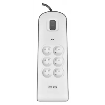 Pārsprieguma aizsargs Belkin BSV604ca2m Balts 6 maiņstrāvas kontaktligzdas 2 m