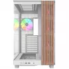 Datora korpuss Thermaltake View 380 XL WS ARGB Snow balta — Midi Tower, ATX atbalsts, ar logu