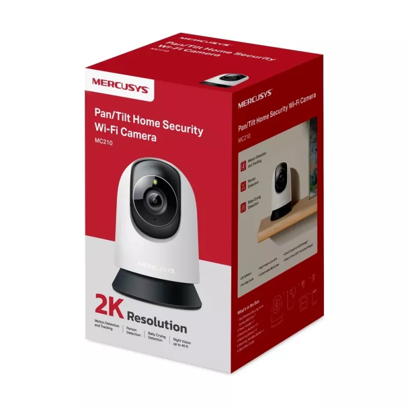 Iekštelpu drošības kamera TP-LINK MC210 Pan/Tilt Wi‑Fi 1080p Nakts redzamība