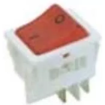 Bachmann 924.096 Elektriskais slēdzis, šūpuļslēdzis, 2P, sarkans - balts (924.096)