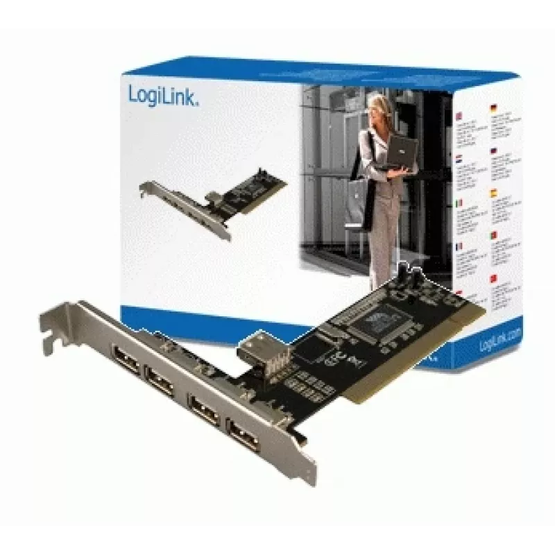 LogiLink PC0028 USB 2.0 PCI karte, 4 ārējie + 1 iekšējais ports