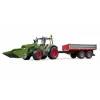 Rotaļu traktors BRUDER Fendt Vario 211 ar priekšējo iekrāvēju un sānu piekabi