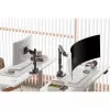 Monitora stiprinājums DIGITUS Single, skava, līdz 57 collām, 27 kg ietilpība, VESA 75x75–100x100, augstuma regulēšana, slīpums -75° līdz 75°, melns