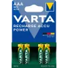 VARTA HR03 AAA uzlādējamā akumulatora baterija Accu Power 800 mAh 56703 4 gab. Zaļš