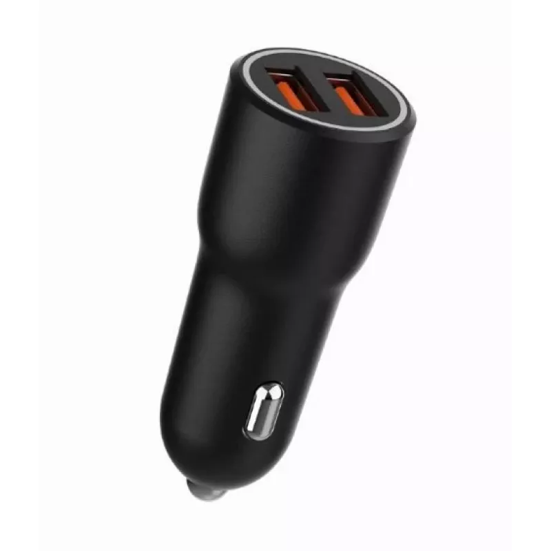 Auto mobilo ierīču lādētājs Gembird TA-UC-A2QC36-CAR-01, 36 W, 12–24 V, cigarešu aizdedzinātāja ligzda, melns