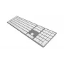 Tastatūra Matias Mac Silver FK418BTS-UK — kompakts dizains, USB savienojums