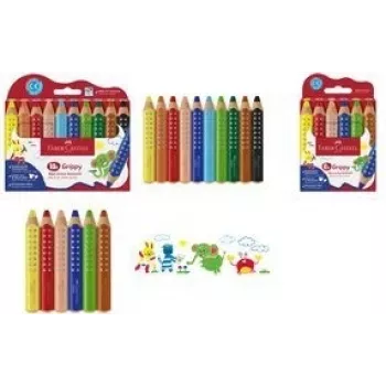 Vaska bāzes zīmuļi Faber-Castell 110630 Zila Zaļa Oranža Rozā Sarkana Dzeltena 6 gab.