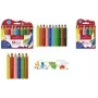 Vaska bāzes zīmuļi Faber-Castell 110630 Zila Zaļa Oranža Rozā Sarkana Dzeltena 6 gab.