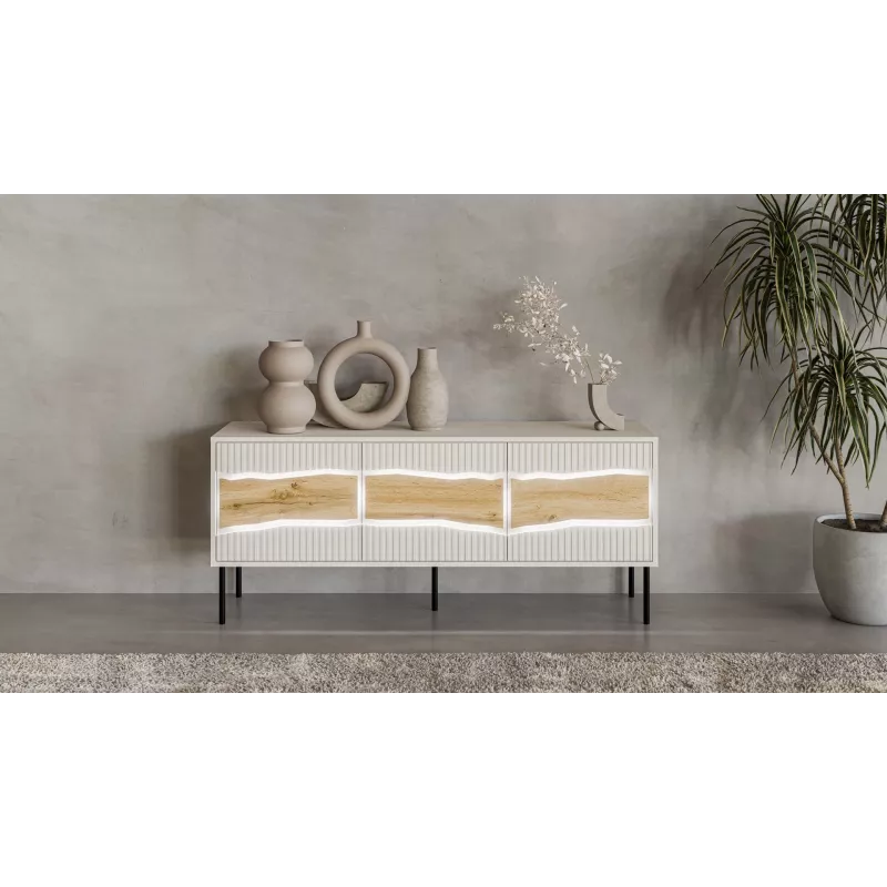 Cama INSERTO 3D TV skapis 143.5x40x61.5 kašmira + LED