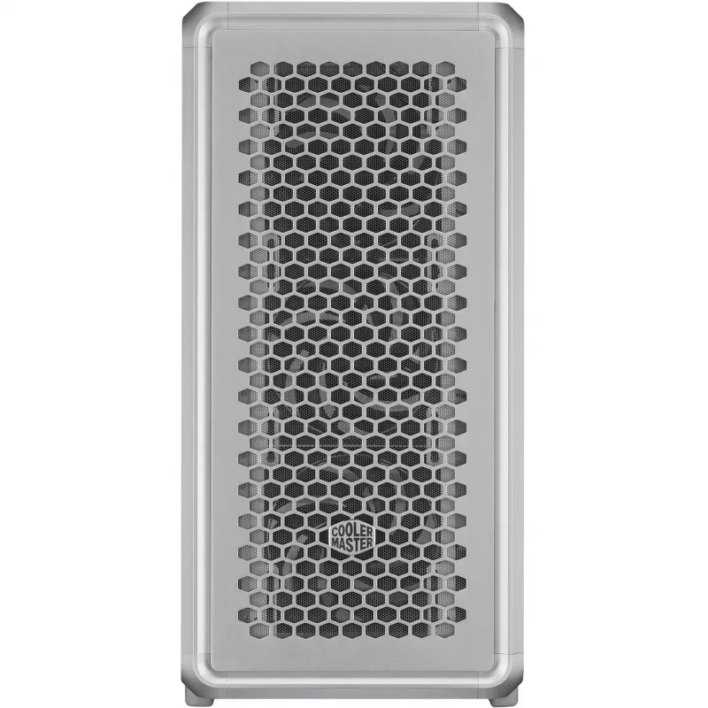 PC korpuss Cooler Master MasterFrame 600 Midi Tower Sudraba — ATX/Micro-ATX/ITX, rūdīts stikls, atbalsta 3x140 mm priekšējos ventilatorus