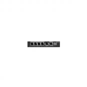 Vadāms PoE komutators RUIJIE RG-ES206GS-P — L2, 6x Gigabit RJ-45, 1x SFP, 4 PoE porti (54 W budžets), 12 Gbit/s, mākoņpārvaldīts