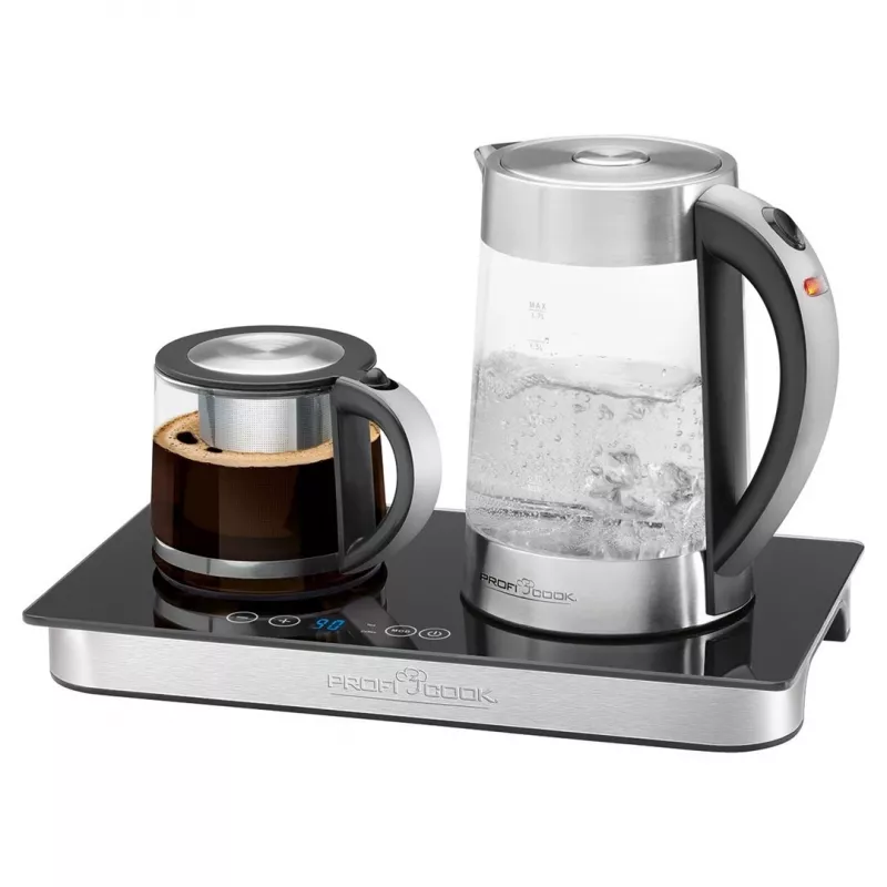 ProfiCook PC-TKS 1056 elektriskā tējkanna 1.7 L Melna, nerūsējošais tērauds, Caurspīdīga