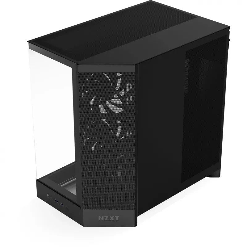 NZXT H9 Air Flow (2025) Lielais divkameru vidējais tornis - Melns