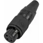 XLR 3-pin kontaktligzda Omnitronic IP 30208436 – sieviešu tipa šasijas savienotājs audio iekārtām