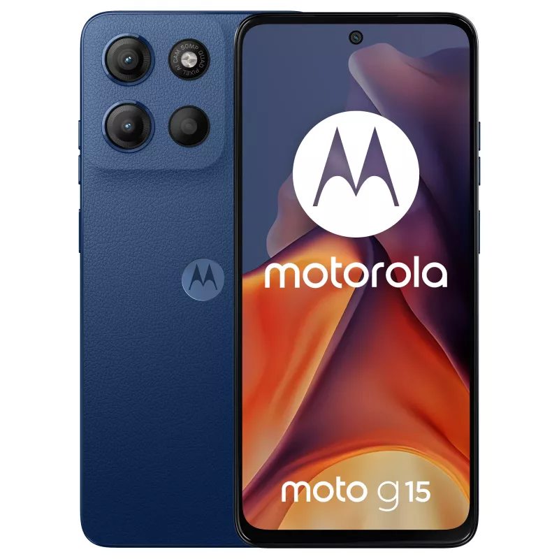 Motorola moto g15 17.1 cm (6.72 inch) Dual SIM Android 15 4G USB Type-C 8 GB 256 GB 5200 mAh Navy