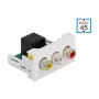 DeLOCK Easy 45 modulis 3 x RCA ligzda uz RJ45 ligzda, ports 22,5 x 45 mm