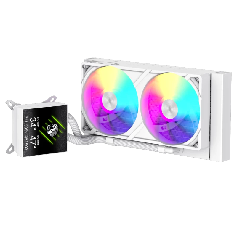 Gamemax CPU šķidruma dzesētājs | GLACIER 240 LCD WH | Intel, AMD