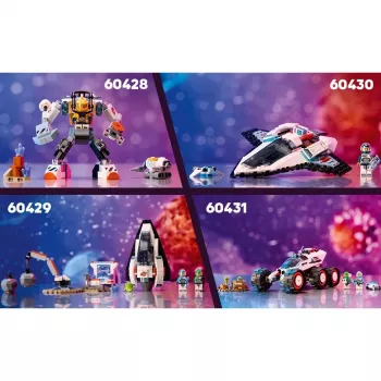 LEGO City konstruktors Kosmosa kuģis 60430 — 240 detaļas, 1 minifigūriņa, vecumam 6+, 170×220×40 mm