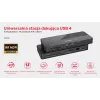 Dokstacija UNITEK D1079A USB4 vadu melna 100W barošanas padeve