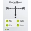 Goobay Monitora rokas dubultā Flex - 17-32 collu ekrāns - galda stiprinājums VESA 75 un 100 mm - pagriežams, grozāms un noliecams - augstumā regulējams kronšteins - maksimālā slodze