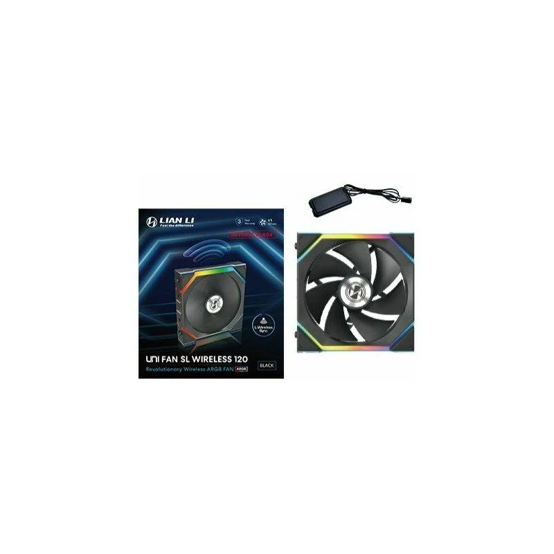 120mm Lian Li UNI FAN SL-INF Wireless ARGB PWM Reverse Blade, melns