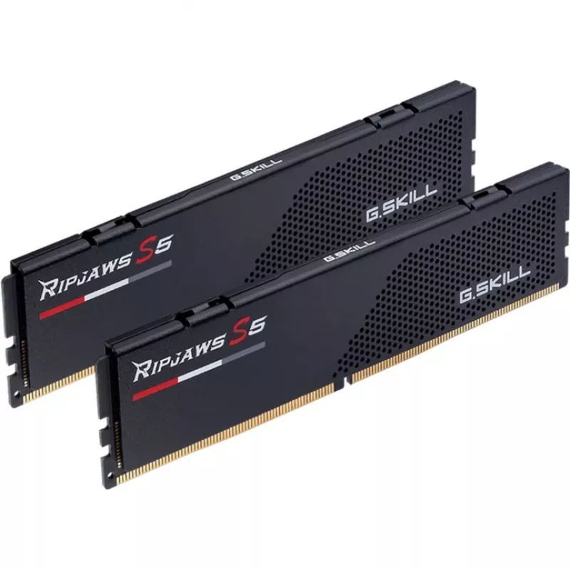 DIMM 64 GB DDR5-6000 (2x 32 GB) Dual-Kit, Memory Melns, F5-6000J3238G32GX2-RS5K, Ripjaws S5, INTEL XMP