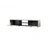 TV skapis Cama Meble SOHO 180x43x37 cm — kašmira krāsas virsma, melns rāmis